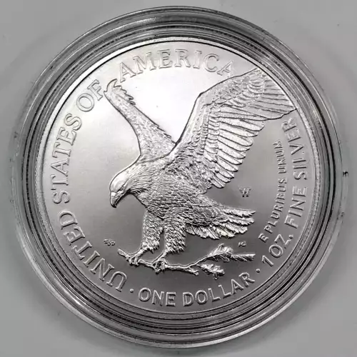 2021-W Burnished Uncirculated Silver Eagle w OGP - Box & COA (4)