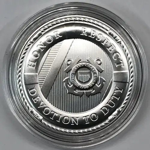 2022-P US Coast Guard Armed Forces 1 oz Silver Medal w US Mint OGP - Box & COA (4)
