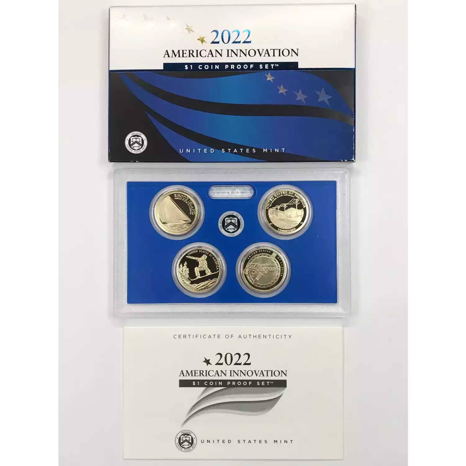 2022-S American Innovation Dollar Proof Set w US Mint OGP - Box & COA