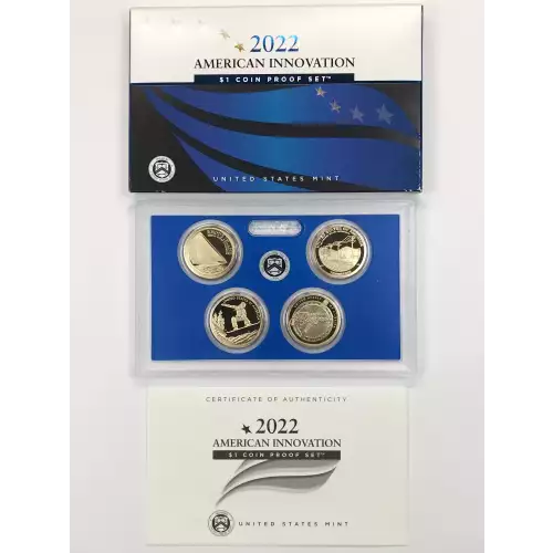 2022-S American Innovation Dollar Proof Set w US Mint OGP - Box & COA