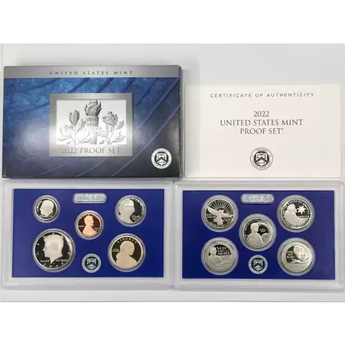 2022 US Mint Proof Set w OGP - Box & COA