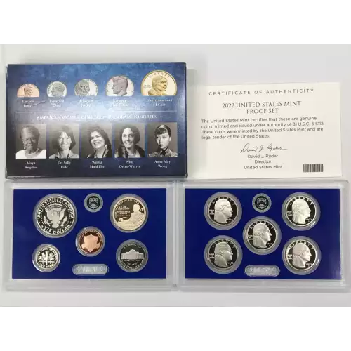 2022 US Mint Proof Set w OGP - Box & COA (4)