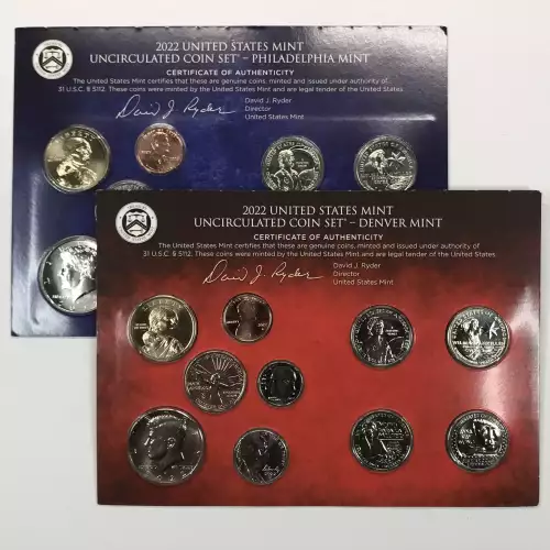 2022 US Mint Uncirculated Coin Set - P & D