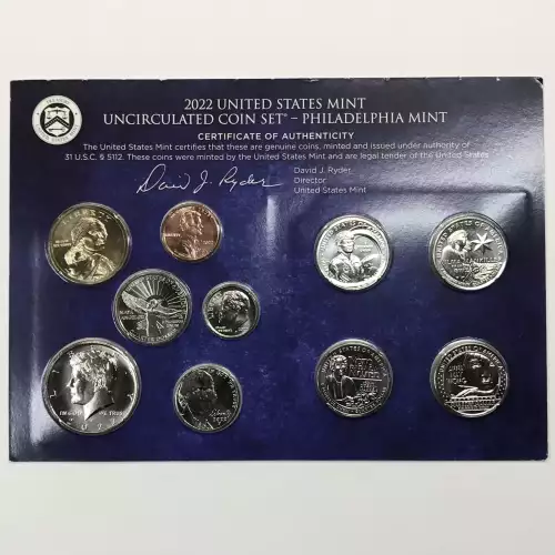 2022 US Mint Uncirculated Coin Set - P & D (2)