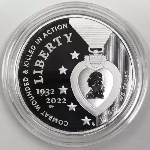 2022-W National Purple Heart Hall of Honor Proof Silver Dollar w US Mint OGP (8)