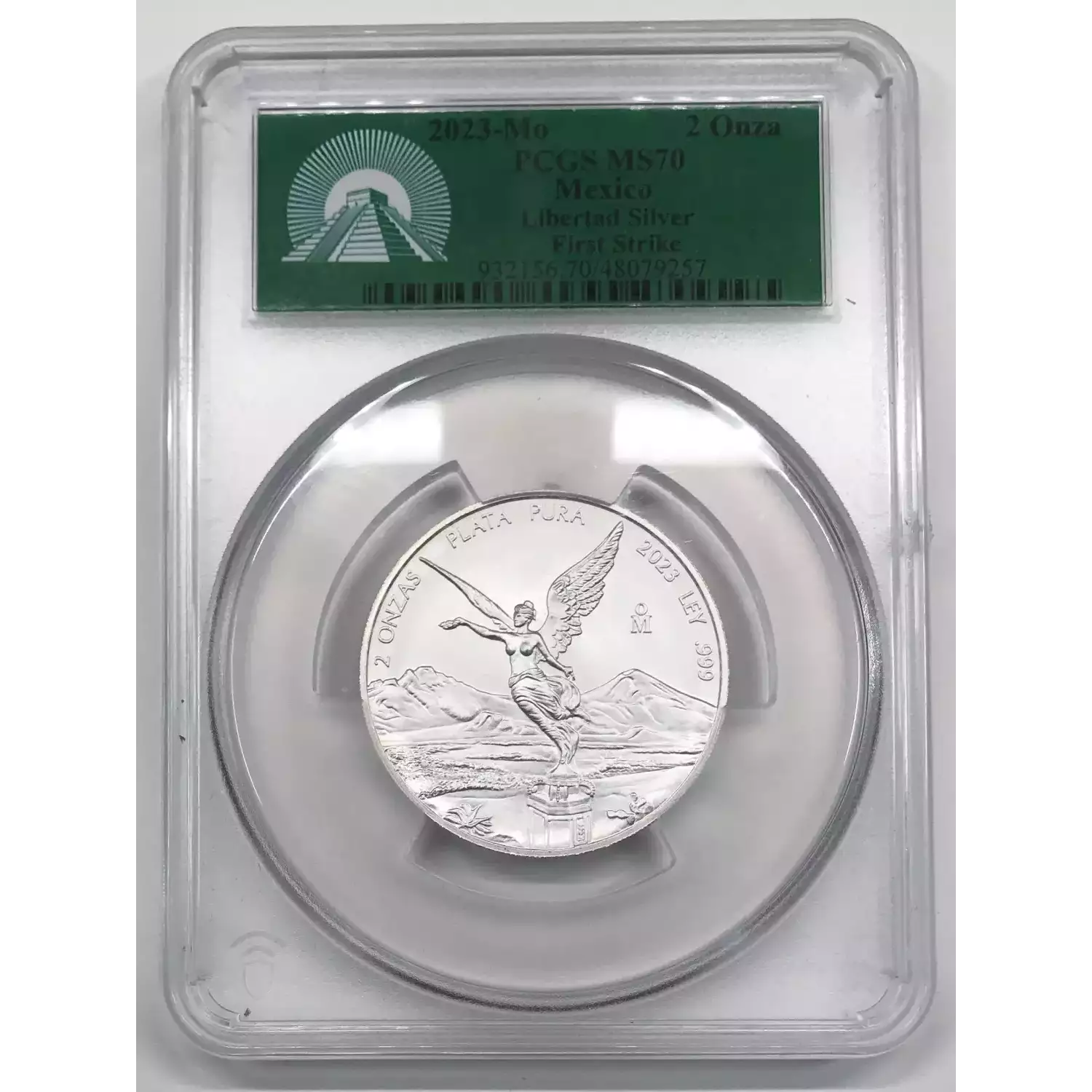 2023-Mo Mexico 2 oz Silver Libertad Onza PCGS MS-70 First