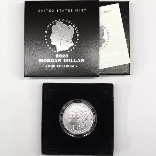 2023-P Uncirculated Morgan Silver Dollar w US Mint OGP Box & COA - Philadelphia