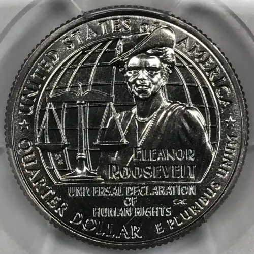 2023-S 25C Eleanor Roosevelt First Day of Issue Stephanie Sabin Flag (3)