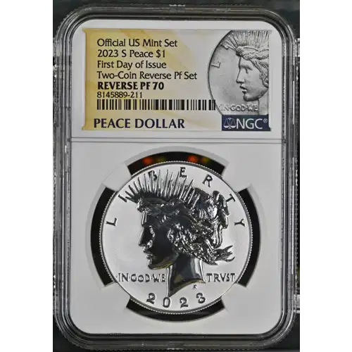 2023 S First Day of Issue Two-Coin Reverse Pf Set Official US Mint Set (2)