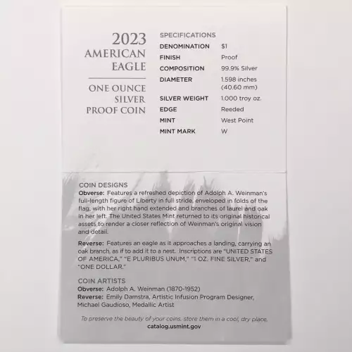 2023-W Proof Silver Eagle w OGP - Box & COA (4)