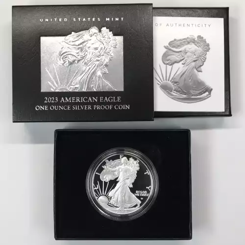 2023-W Proof Silver Eagle w OGP - Box & COA