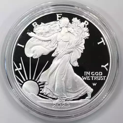 2023-W Proof Silver Eagle w OGP - Box & COA