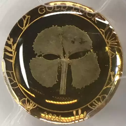 2024 $1 Gold Luck - Four Leaf Clover First Day of Issue, DCAM (4)