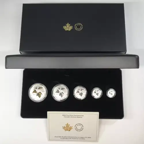 2024  Canada's Autumn Beauty Reverse Proof Fractional Silver 5-Coin Set w OGP