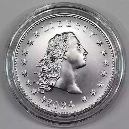 2024 Flowing Hair 1 oz Silver Medal 230th Anniversary w US Mint OGP - Box & COA (4)