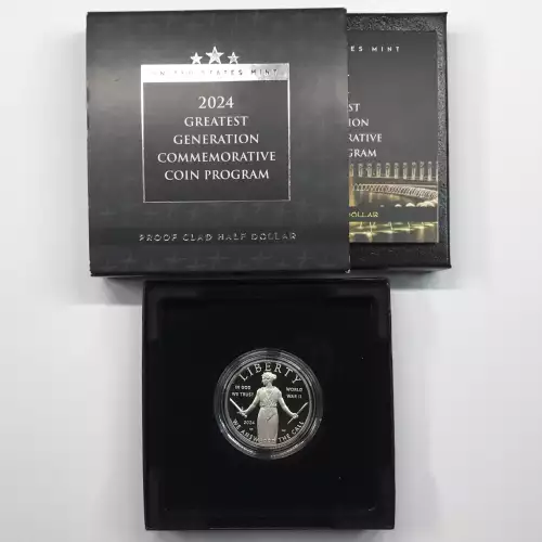 2024-S Greatest Generation Proof Clad Half Dollar US Mint OGP - Box & COA