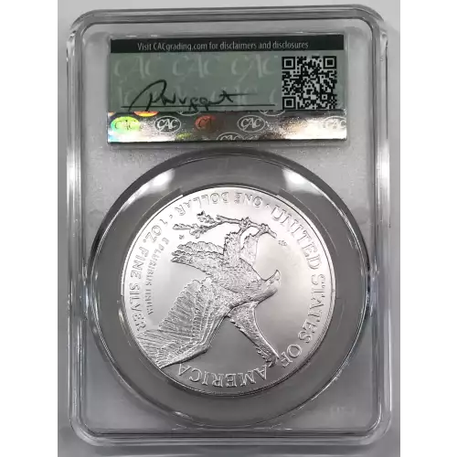 2024 Silver Eagle CACG MS 70 First Delivery - Paul Nugget Signature label 