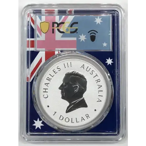2025-P $1 Kookaburra Ag 35th Anniv. 1990 Kookaburra Privy