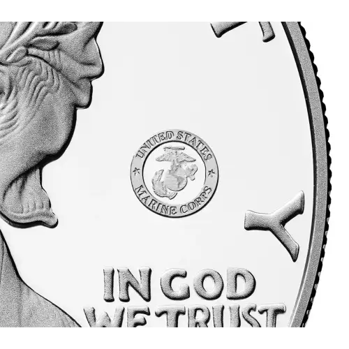 2025-P Marine Corps 250th Anniversary Privy Mark Proof Silver Eagle OGP Box COA