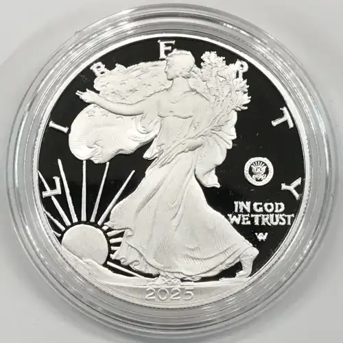 2025-S Navy 250th Anniversary Privy Mark Proof Silver Eagle w OGP - Box & COA (3)