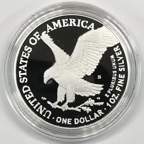 2025-S Navy 250th Anniversary Privy Mark Proof Silver Eagle w OGP - Box & COA (2)