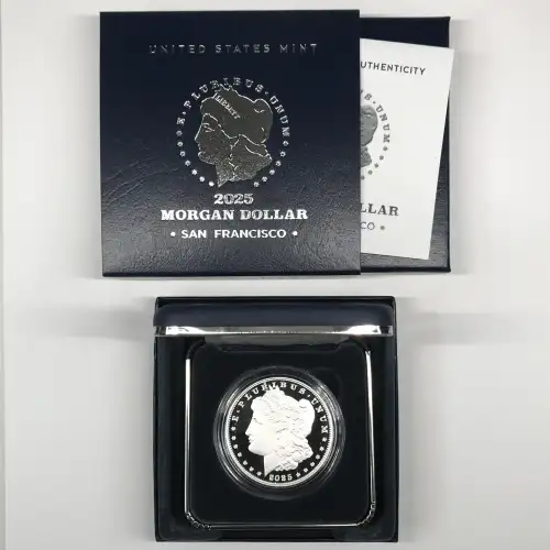 2025-S Proof Morgan Silver Dollar w US Mint OGP Box & COA - San