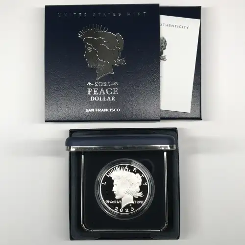 2025-S Proof Peace Silver Dollar w US Mint OGP Box & COA - San Francisco Mint (2)
