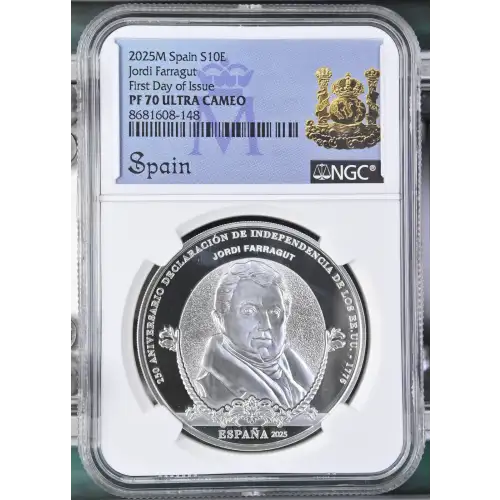 2025M Jordi Farragut First Day of Issue United States 250th Anniv ULTRA CAMEO (2)