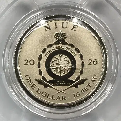 2026 $1 Pirate Treasure 9KT Au
