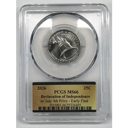 2026 25C Declaration of Independence w/ July 4th Privy - Early Find (2)