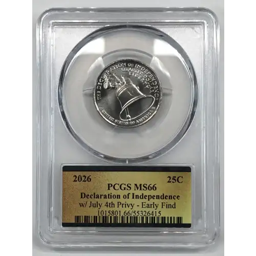 2026 25C Declaration of Independence w/ July 4th Privy - Early Find (2)