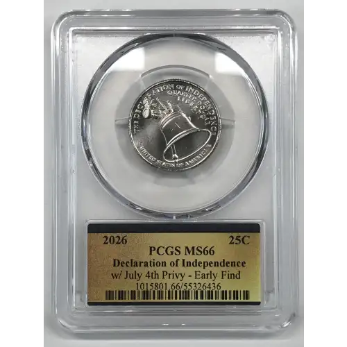 2026 25C Declaration of Independence w/ July 4th Privy - Early Find (2)