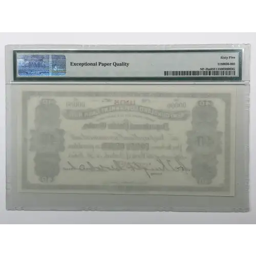 40 Cents 1901-1908, 1901 Cash Note Issue s. Specimen Newfoundland A4 (2)