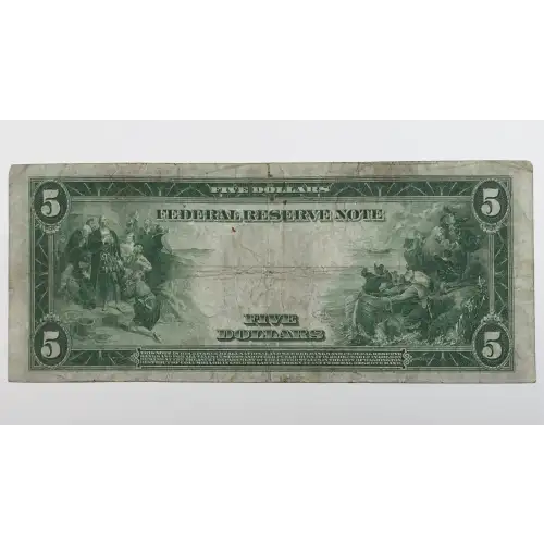 $5 1914 Blue Seal Federal Reserve Notes 871A