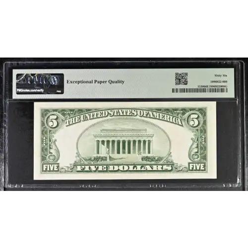 $5 1928-E red seal. Small Legal Tender Notes 1530 (3)