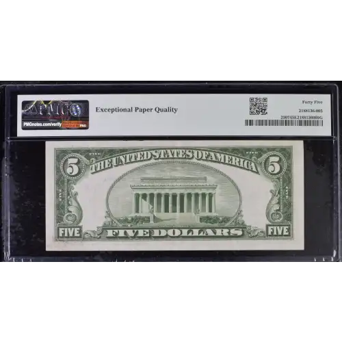 $5 1934-A yellow seal Emergency Notes Issued During WW2 2307 (2)