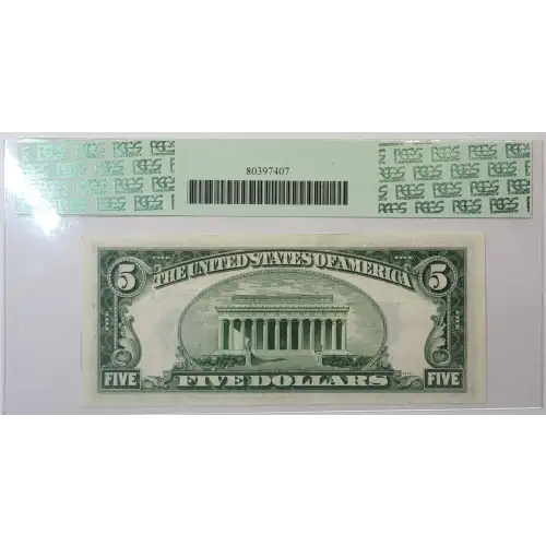 $5 1934-B blue seal. Small Silver Certificates 1652 (3)