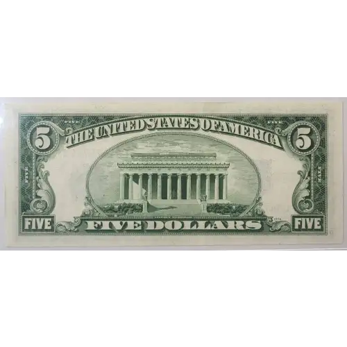 $5 1934-B blue seal. Small Silver Certificates 1652 (4)