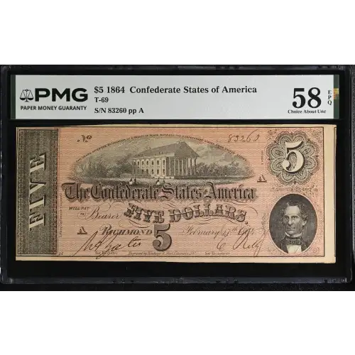 $5   Issues of the Confederate States of America CS-69 (2)