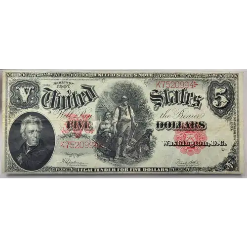 $5  Small Red, scalloped Legal Tender Issues 91 (2)