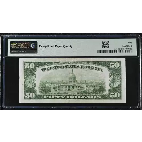 $50 1934-A. blue-Green seal. Small Size $50 Federal Reserve Notes 2103-I (2)