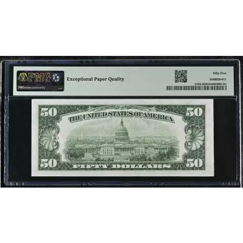 $50 1934-A. blue-Green seal. Small Size $50 Federal Reserve Notes 2103-I (2)
