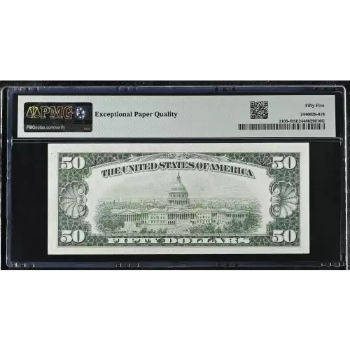 $50 1934-C. blue-Green seal. Small Size $50 Federal Reserve Notes 2105-I (2)