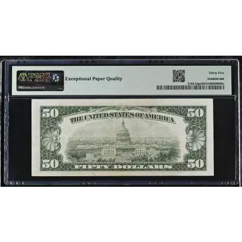 $50 1934 light Green seal. Small Size $50 Federal Reserve Notes 2102-I (2)