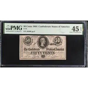 50 cents   Issues of the Confederate States of America CS-72