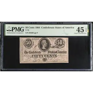 50 cents   Issues of the Confederate States of America CS-72