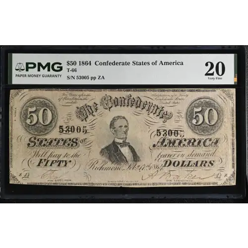 $50   Issues of the Confederate States of America CS-66 (2)