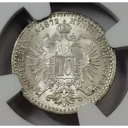 1872 Austria Silver 10 KREUZER NGC MS-64 - Old Pueblo Coin