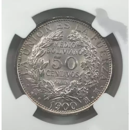 Bolivia Silver 50 CENTAVOS (1/2 Boliviano) (4)
