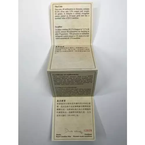 CANADA Silver 15 DOLLARS - 2000 Lunar Dragon (4)